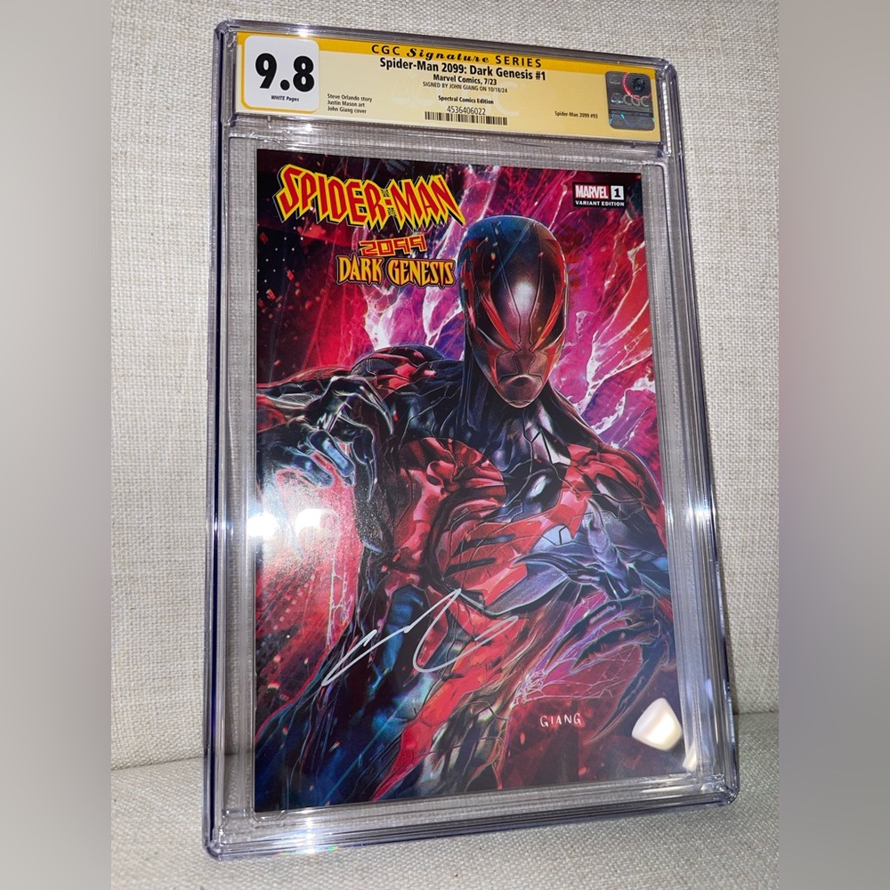 SPIDER-MAN 2099: Dark Genesis #1 TRADE VARIANT CGC SS 9.8 Signed by JOHN GIANG